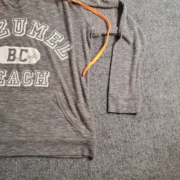 Cozumel Beach Hoodie Light Weight Sweatshirt  Women's Size Medium  Gray Pullover - Picture 5 of 10